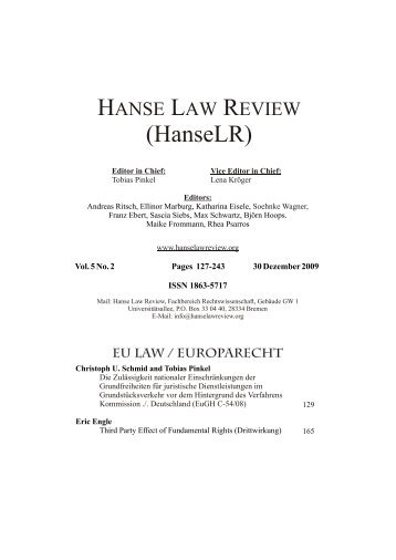 Contents - Hanse Law Review