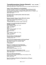 Transaktionsanalyse-Literatur (Deutsch) Version 26.9 ... - Hans Joss