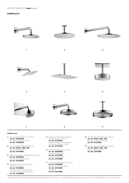 Axor Gesamtkatalog: The Collections - Hansgrohe