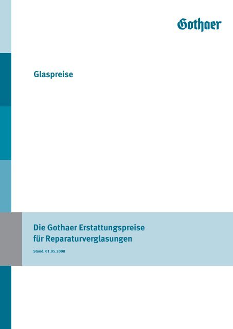 Glas-Erstattungspreisliste - Gothaer Versicherungen