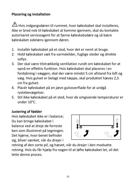 Wasco køleskab K3600N+ - Harald Nyborg