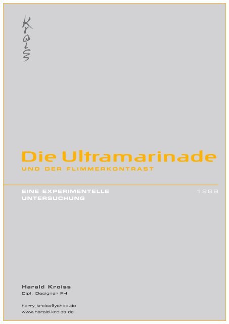 Die Ultramarinade - Kroiss Elementarkunst