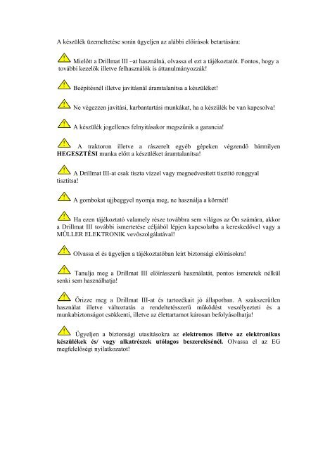 Drillmat III monitor - Agro-Alfa Kft.