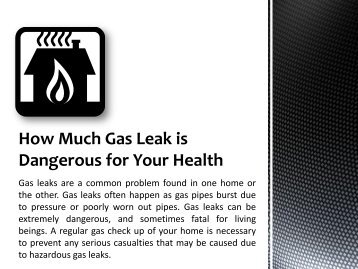 How Much Gas Leak is Dangerous for Your Health