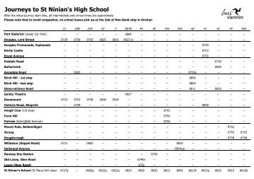 St Ninian's High buses September 2012 - Isle of Man Government