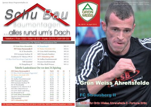 Nr.5 / 2010 - SV Grün-Weiss Ahrensfelde
