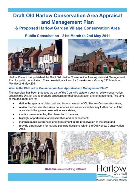 Draft Old Harlow Conservation Area Appraisal and ... - Harlow Council