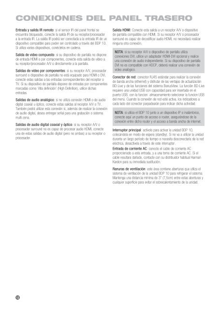 MANUAL DEL PROPIETARIO - Harman Kardon