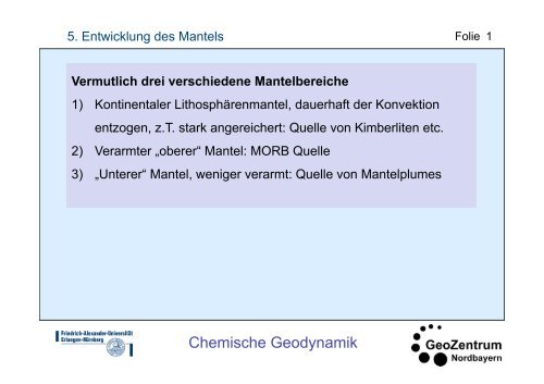 5. Entwicklung des Mantels