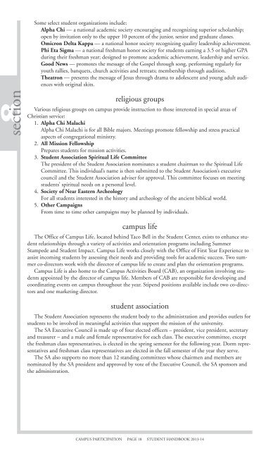 Student Handbook 2012-13 - Harding University