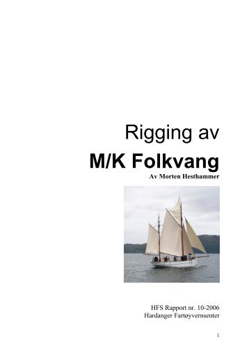 Rigging av M/K Folkvang - Hardanger og Voss Museum
