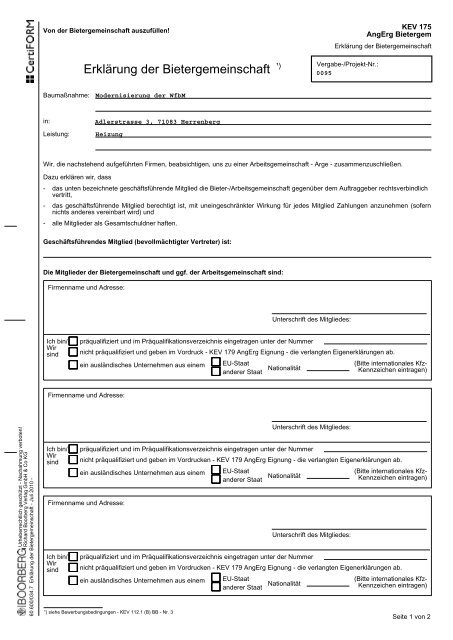 Aufforderung zur Angebotsabgabe - GWW