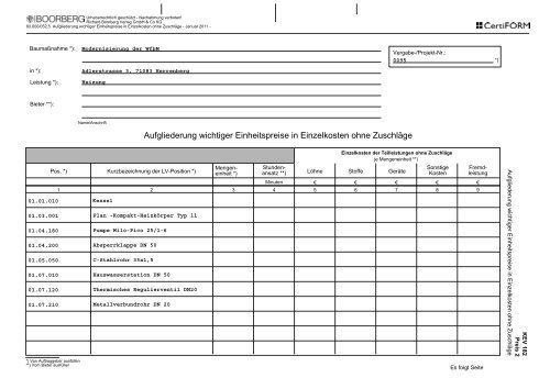 Aufforderung zur Angebotsabgabe - GWW