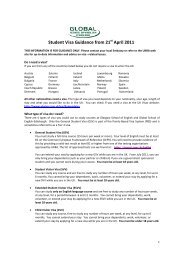 Visa Guidance from 21st April 2011 - Global School of English