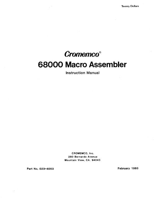 Cromemco 68000 Macro Assembler .pdf - Harte Technologies