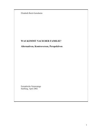 Was kommt nach der Familie? - Gunda-Werner-Institut
