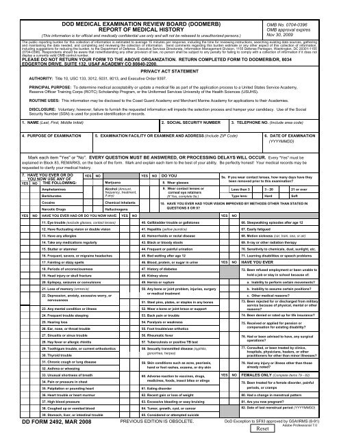 Dod medical examination review board