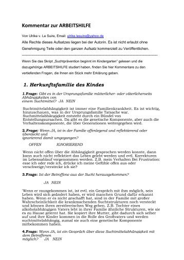 Kommentar zur ARBEITSHILFE - Gratis Webserver