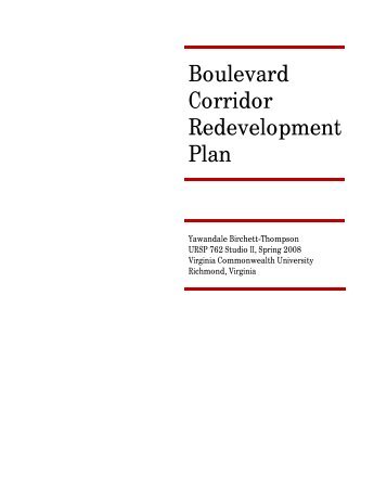 Boulevard Corridor Redevelopment Plan - College of Humanities ...