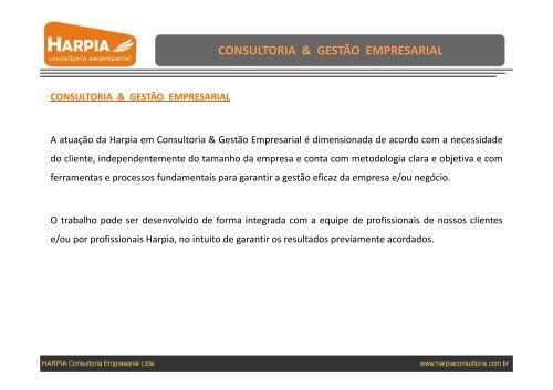 Harpia - Institucional - rev.00 - HARPIA Consultoria Empresarial