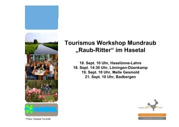 Tourismus Workshop Mundraub „Raub-Ritter“ im Hasetal