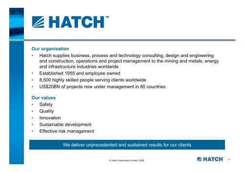 Presentation: The outlook for the global coking coal markets ... - Hatch