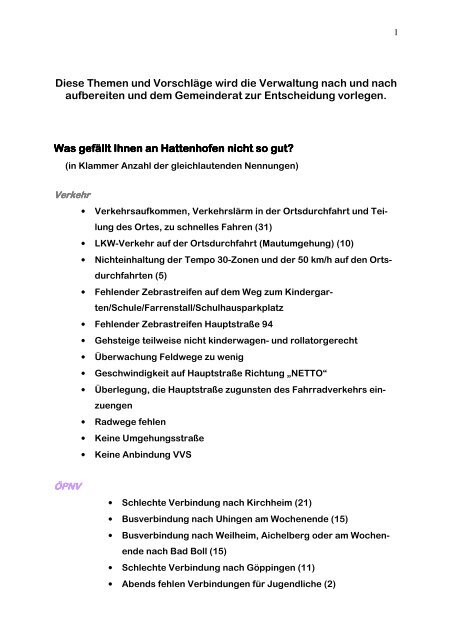 Bürgerumfrage Positivliste pdf - Hattenhofen