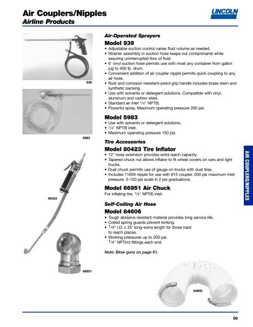 GENERAL LUBRICATION EQUIPMENT & ACCESSORIES ...