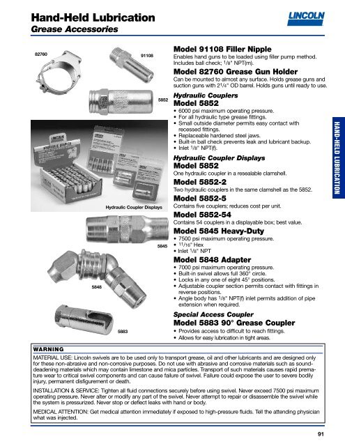 GENERAL LUBRICATION EQUIPMENT & ACCESSORIES ...