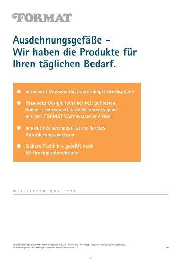 Ausdehnungsgefäße - Wir haben die Produkte für Ihren täglichen ...