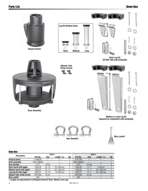 ESP Jib REEfing & fuRling unit 1, 2, 3 - Harken