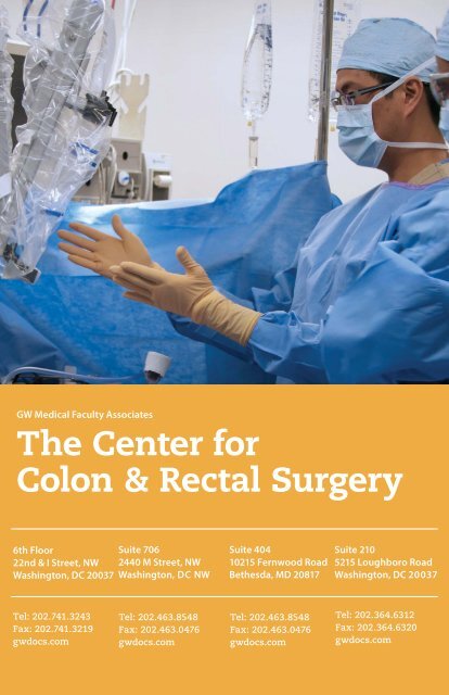 The Center for Colon & Rectal Surgery - GW Medical Faculty ...