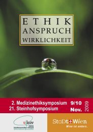 2. Medizinethiksymposium _21. Steinhofsymposium ... - G´sund Online