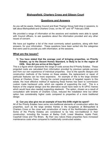 Questions and Answers - Harlow Council