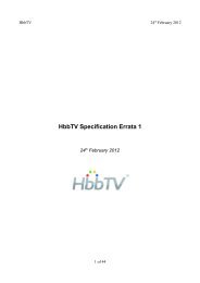 HbbTV Specification Errata 1