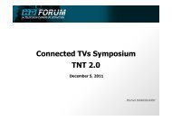 Connected TVs Symposium TNT 2.0 - HbbTV