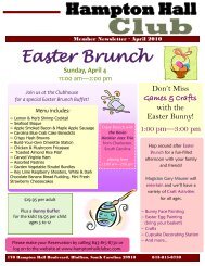 Easter Brunch - Hampton Hall Club