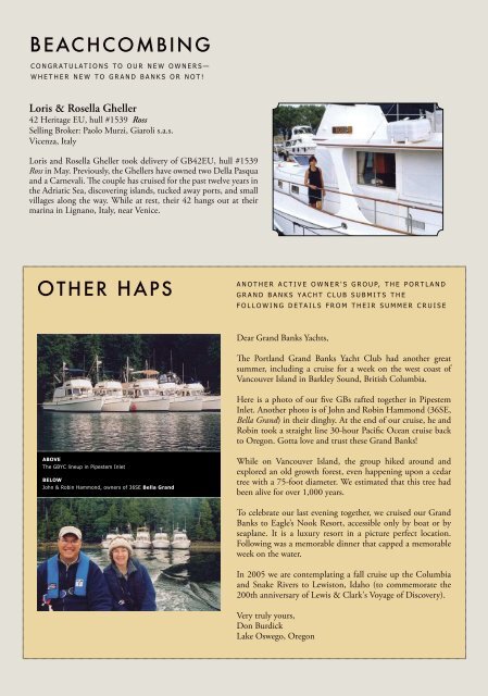 The Grand Banks Owner's Journal - Grand Banks Yachts