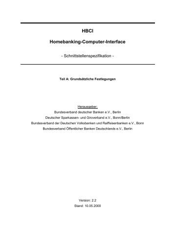 HBCI Homebanking-Computer-Interface