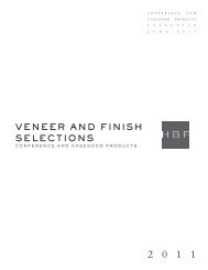 VENEER AND FINISH SELECTIONS - HBF