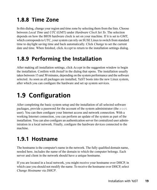 SUSE LINUX Documentation - Index of