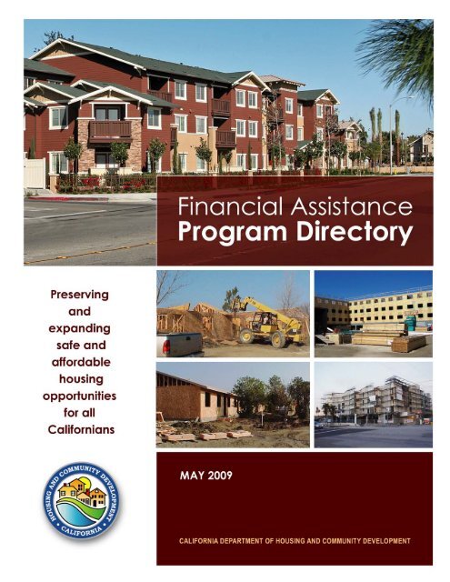 Financial Assistance Program Directory - California Department of ...