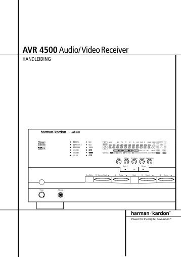 AVR 4500Audio/VideoReceiver - Hci-services.com