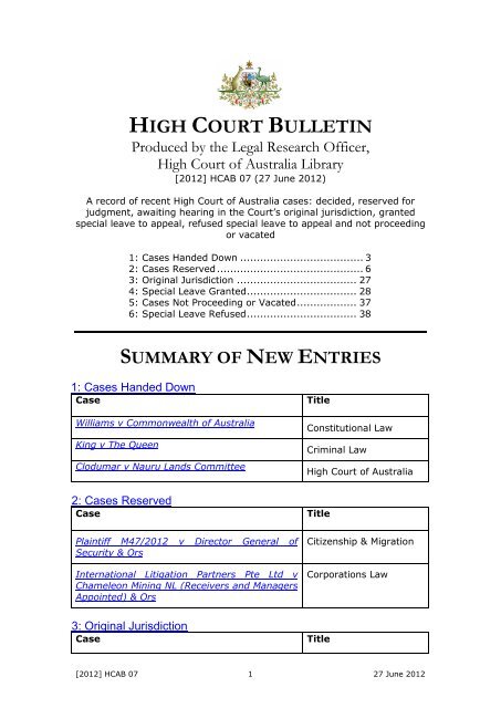 original jurisdiction of the high court