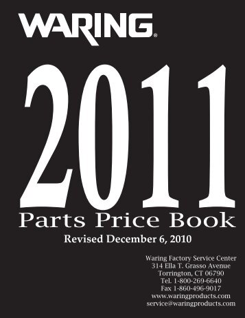 Parts Price Book - HD Sheldon and Co.