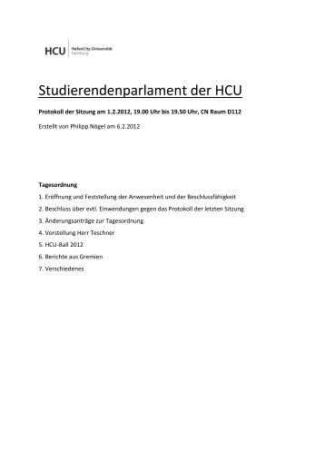 Studierendenparlament der HCU