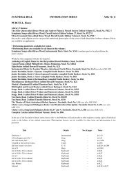 STAINER & BELL INFORMATION SHEET ASK 72 (1) PURCELL ...