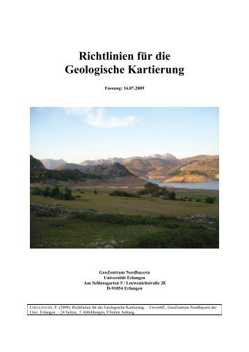 Richtlinien für die Geologische Kartierung - GeoZentrum Nordbayern