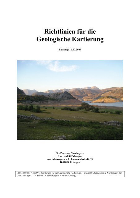 Richtlinien für die Geologische Kartierung - GeoZentrum Nordbayern