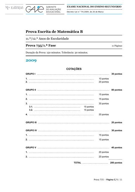 Matemática B 735 - Guia do Estudante